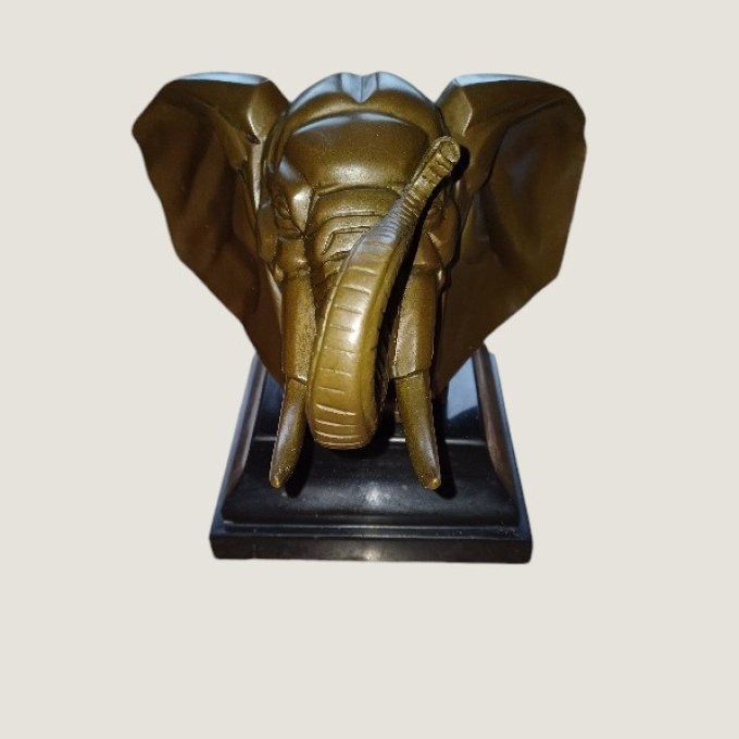 BA16.Bronze sur marbre "tête d'éléphant"