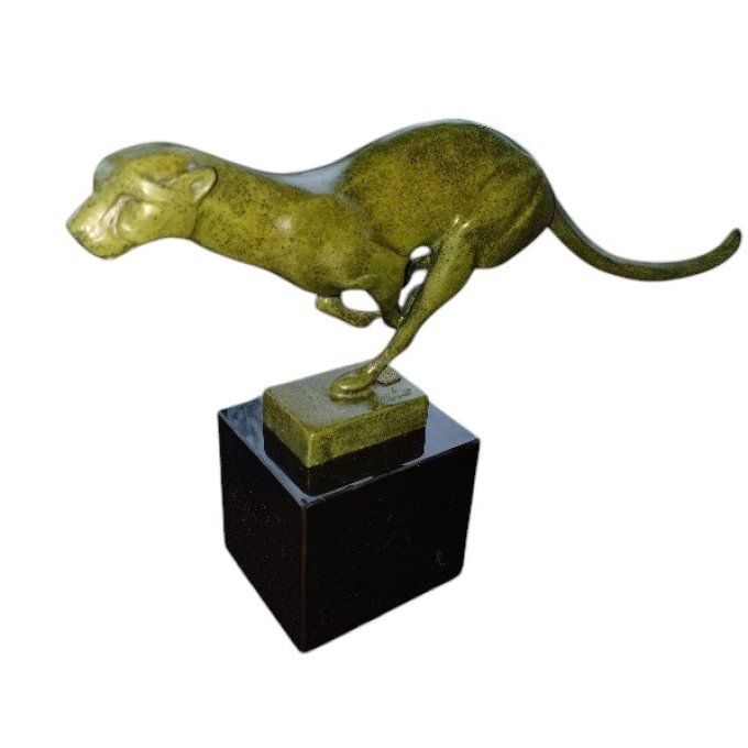 BA11.Bronze sur marbre d'un Guépard