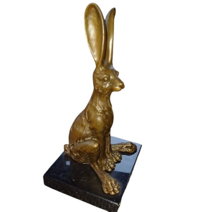 BA07. Bronze sur marbre d'un lapin
