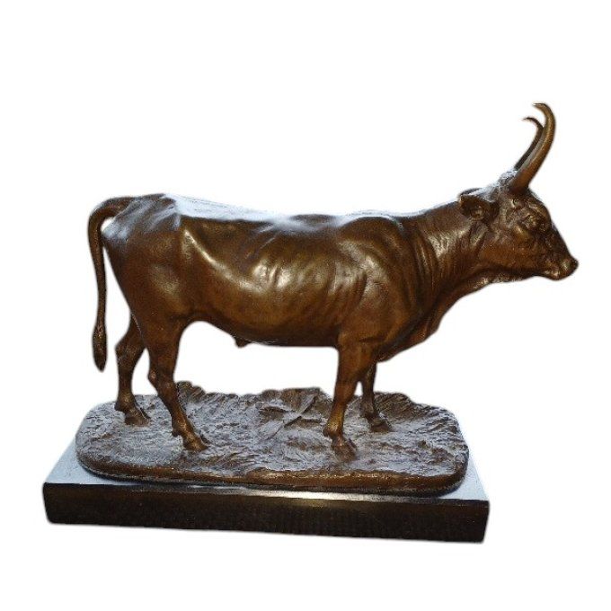 BA22.Bronze sur marbre d'un Taureau