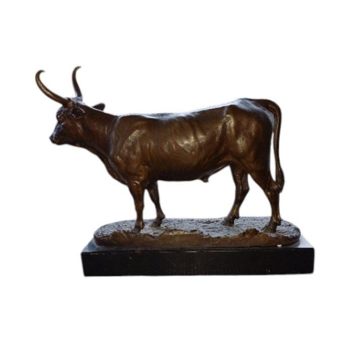 BA22.Bronze sur marbre d'un Taureau