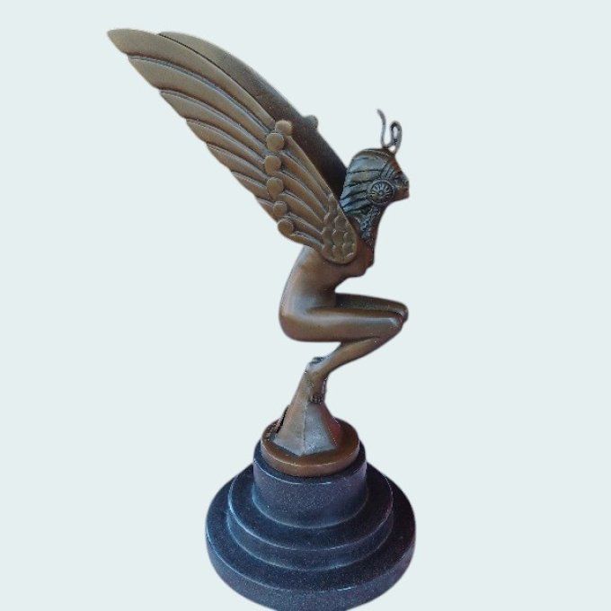 BAD14. Bronze sur marbre mascotte