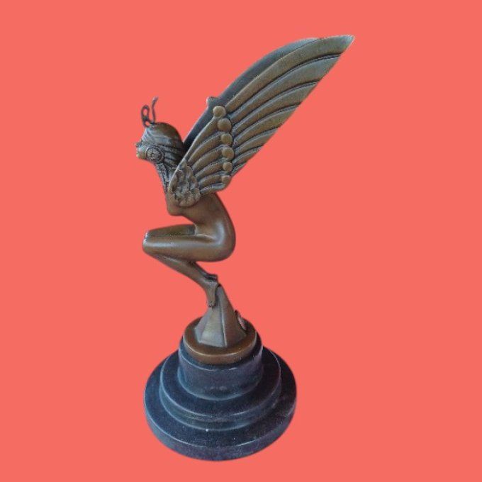 BAD14. Bronze sur marbre mascotte