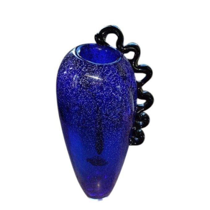 PV08. Grand vase bleu style Murano