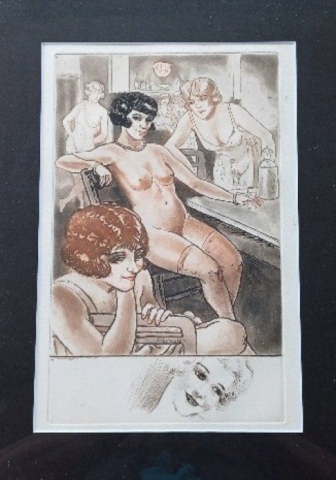 TAE08. Intérieur de maison close par COURBOULEIX