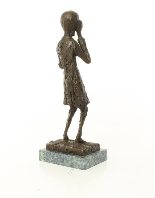 BD.41. Bronze sur marbre (le cri ) de E.MUNCH