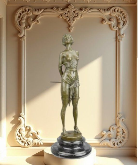 BE12.Bronze sur marbre" La maitresse"