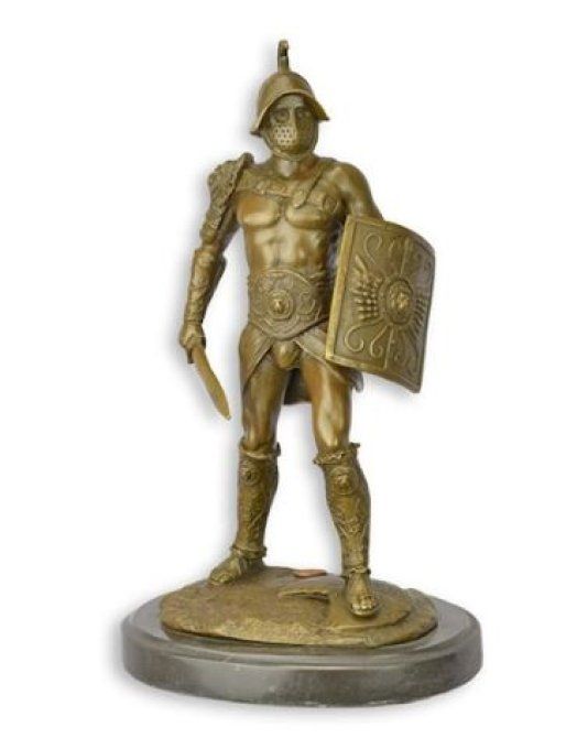 BD43.Bronze sur marbre d'un gladiateur
