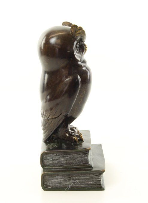 BA01 :Beau bronze d'un Hibou 