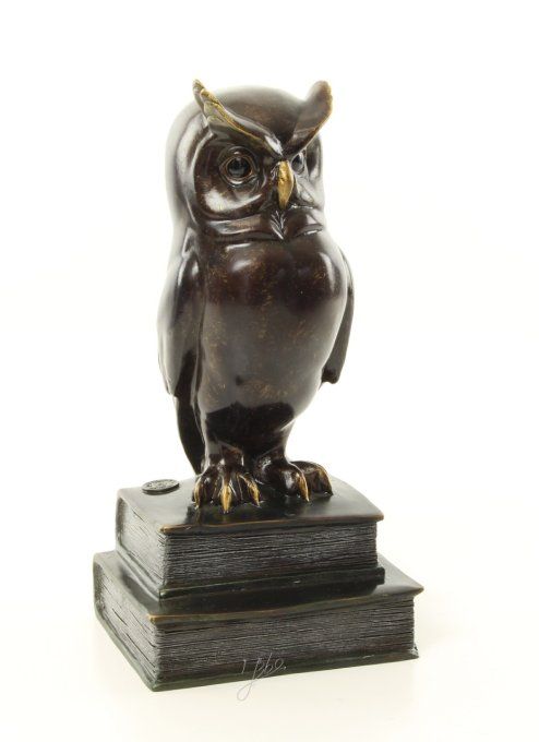 BA01 :Beau bronze d'un Hibou 