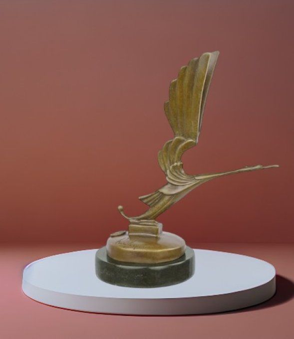 BAD10. Bronze sur marbre d'une mascotte