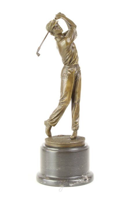 BD17.Bronze sur marbre d'un Golfeur