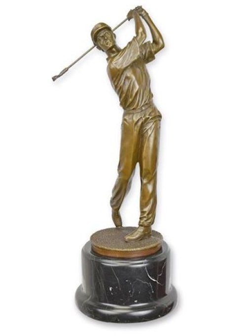 BD17.Bronze sur marbre d'un Golfeur