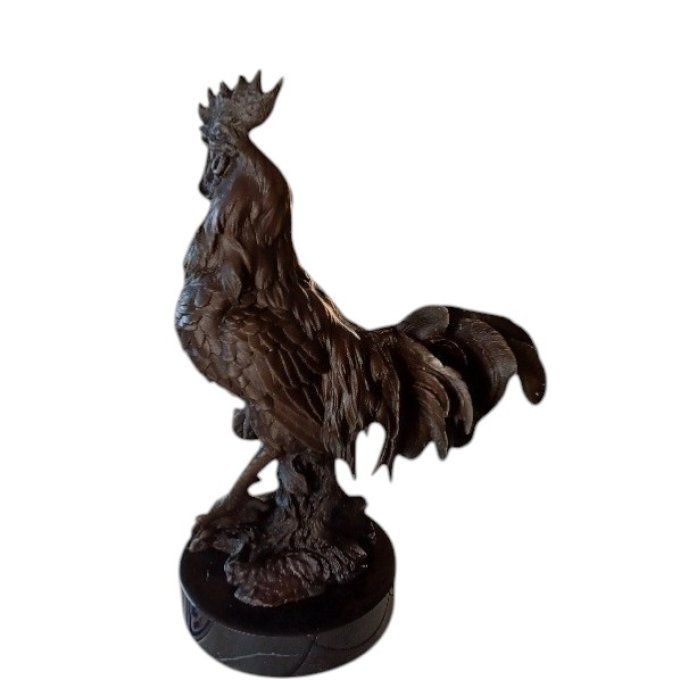 BA34.Bronze sur marbre d'un Coq