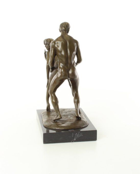 BE11.Bronze sur marbre "la sodomie"