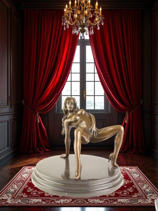 BE17.Bronze sur marbre d'une femme nue