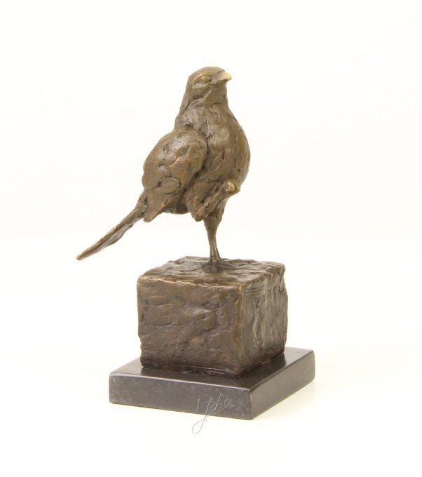 BA10.Bronze sur marbre d'un oiseau
