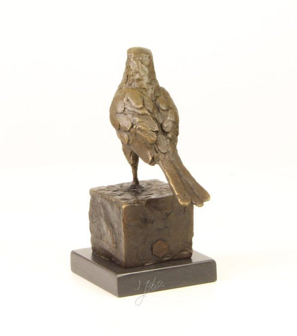 BA10.Bronze sur marbre d'un oiseau