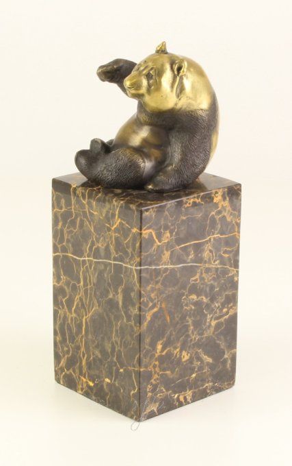 BA23.Bronze sur marbre d'un Panda