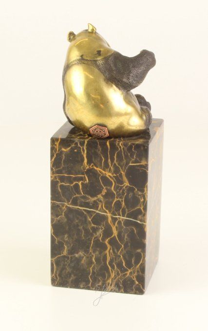 BA23.Bronze sur marbre d'un Panda