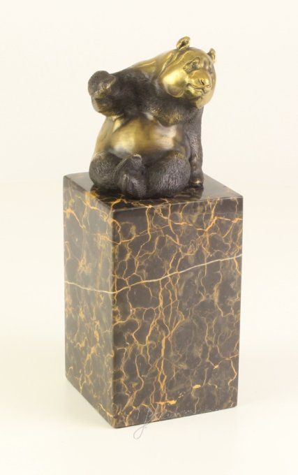 BA23.Bronze sur marbre d'un Panda