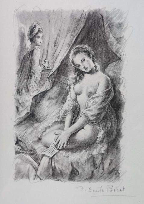 TAE05.Gravure érotique de Paul Emile Bécat