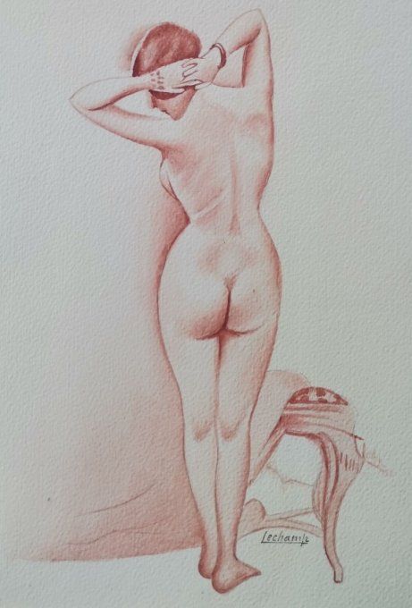 TAE12. Femme nue à la toilette