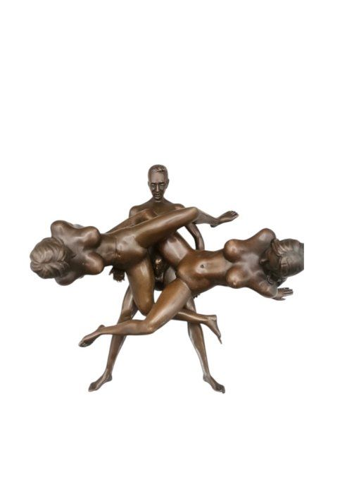 BE26.Groupe érotique en bronze