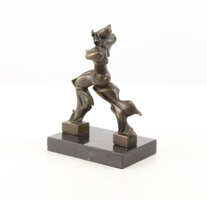 BAD18.Bronze sur marbre d'un Alien