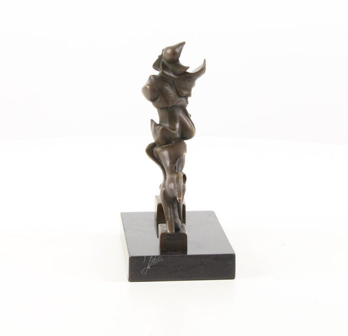 BAD18.Bronze sur marbre d'un Alien