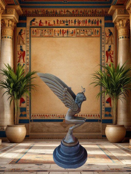 BAD14. Bronze sur marbre mascotte