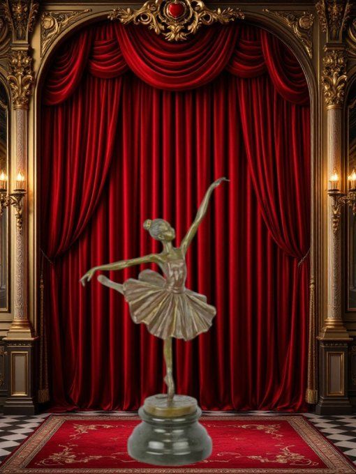 BD23. Bronze sur marbre d'une ballerine