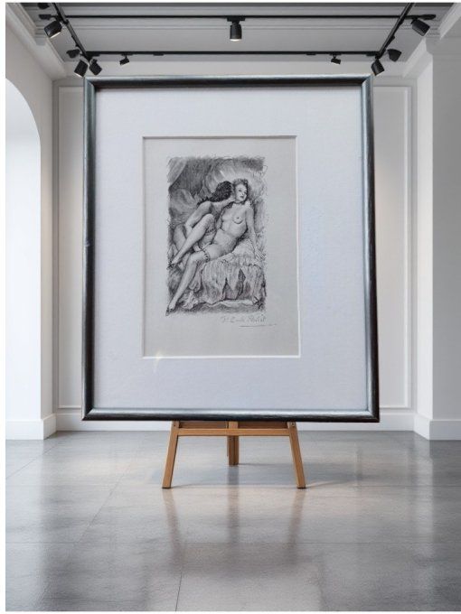 TAE15. Gravure érotique de Paul Emile Bécat