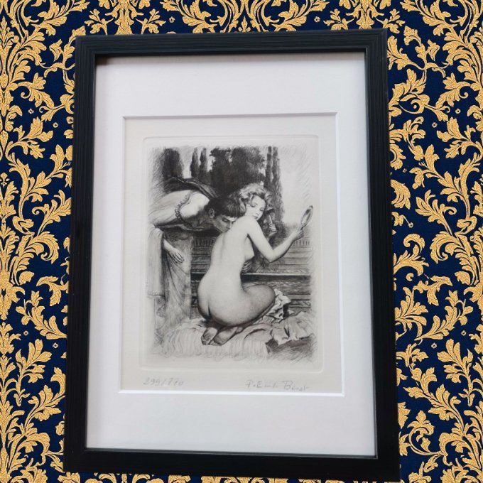 TAE06. Gravure érotique de Paul Emile Bécat