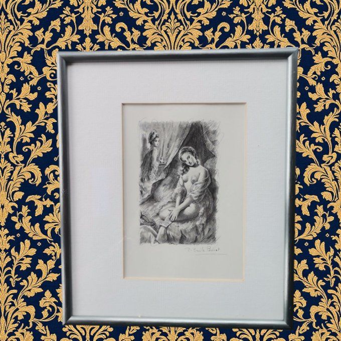 TAE05.Gravure érotique de Paul Emile Bécat