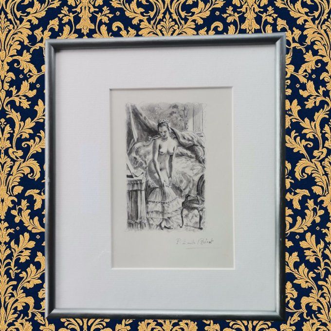 TAE03. Gravure érotique de Paul émile Bécat