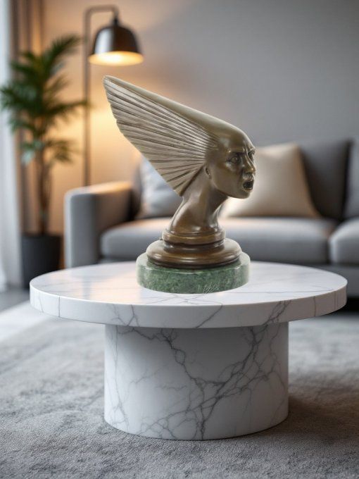 BAD03.Bronze sur marbre mascotte