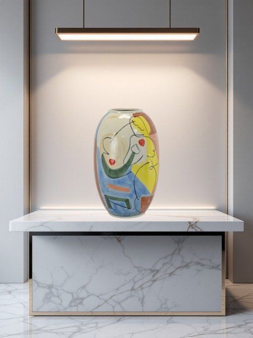 PV06. Vase abstrait style Picasso