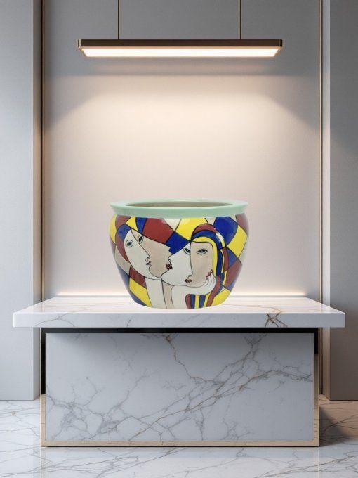 VP01.Cache pot abstrait style Picasso