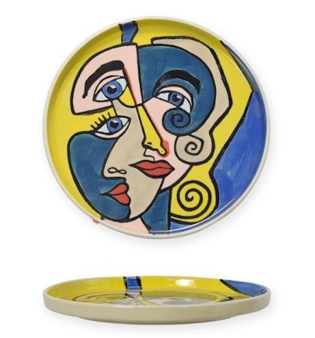 VP02. 6 Asiettes abstraites style Picasso