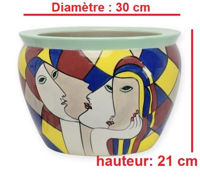 VP01.Cache pot abstrait style Picasso