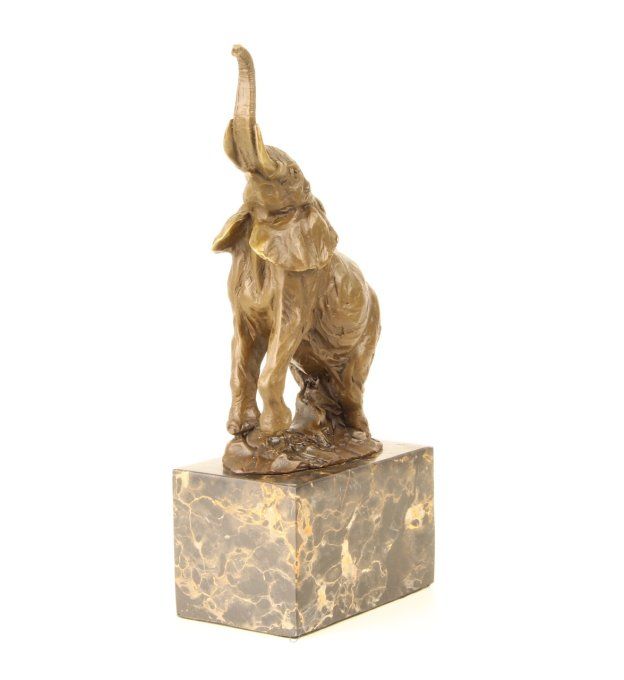 BA15. Bronze sur marbre d'un éléphant