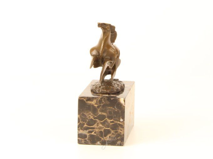 BA29.Bronze sur marbre d'un cheval sculpture moderne