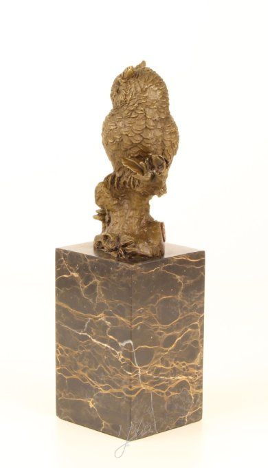 BA18.Bronze sur marbre d'un Hibou