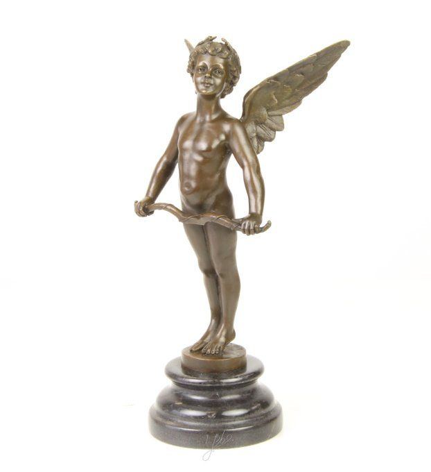 BD34.Bronze sur marbre de Cupidon