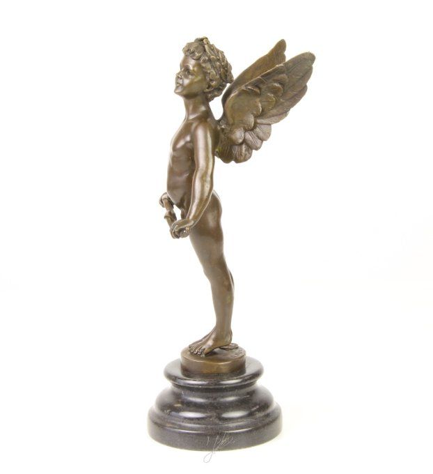 BD34.Bronze sur marbre de Cupidon