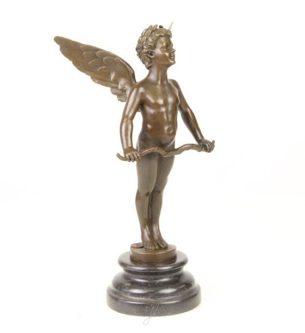 BD34.Bronze sur marbre de Cupidon