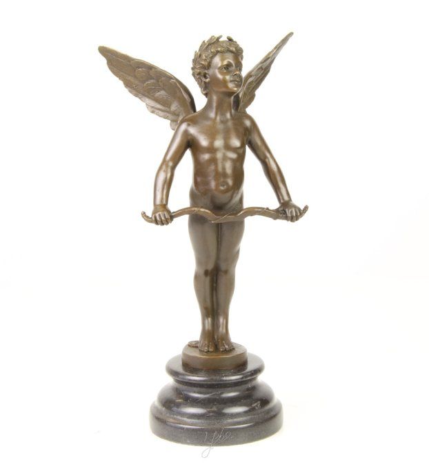 BD34.Bronze sur marbre de Cupidon