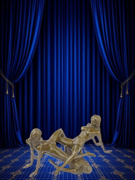 BE26.Groupe érotique en bronze