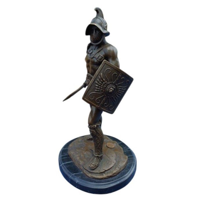 BD43.Bronze sur marbre d'un gladiateur